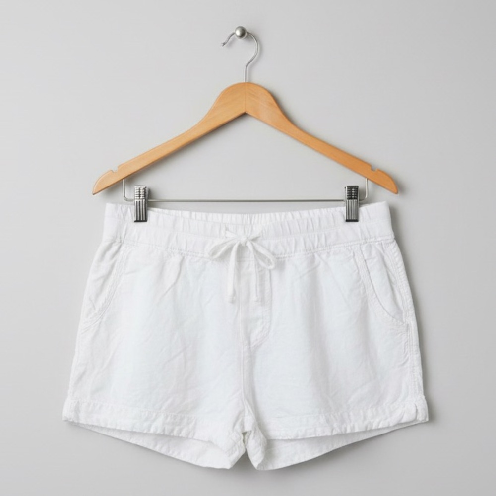 James Perse White 100% Cotton Drawstring Shorts - Women’s Size 8 / 3